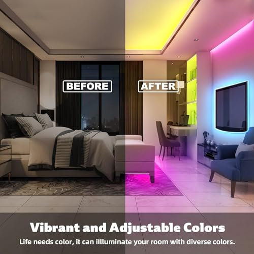 FLYNGO 5 Meter 5050 LED Strip Lights, 300 Led RGB Strip Light with Adaptor, Operated with 16 Modes Remote Controller Multicolor LED Lights for Home Decoration, Diwali, Ceiling, TV (RBG) - Image 3