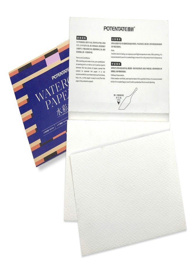 PaperO Potentate A5 Watercolor Paper Pad | 300 GSM Cold Press | 20 Sheets | 100% Cotton Artist Paper for Wet & Dry Media | Ideal for Watercolors, Gouache, Ink & Acrylic Painting - Image 2