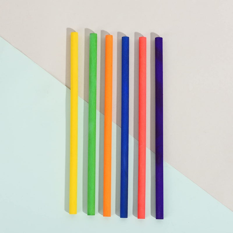 DOMG 60 Pieces Rhythm Sticks for Kids Bulk, 12 Inch Wood Lummi Sticks Music Classroom Percussion Instruments, 6 Colors - Image 3