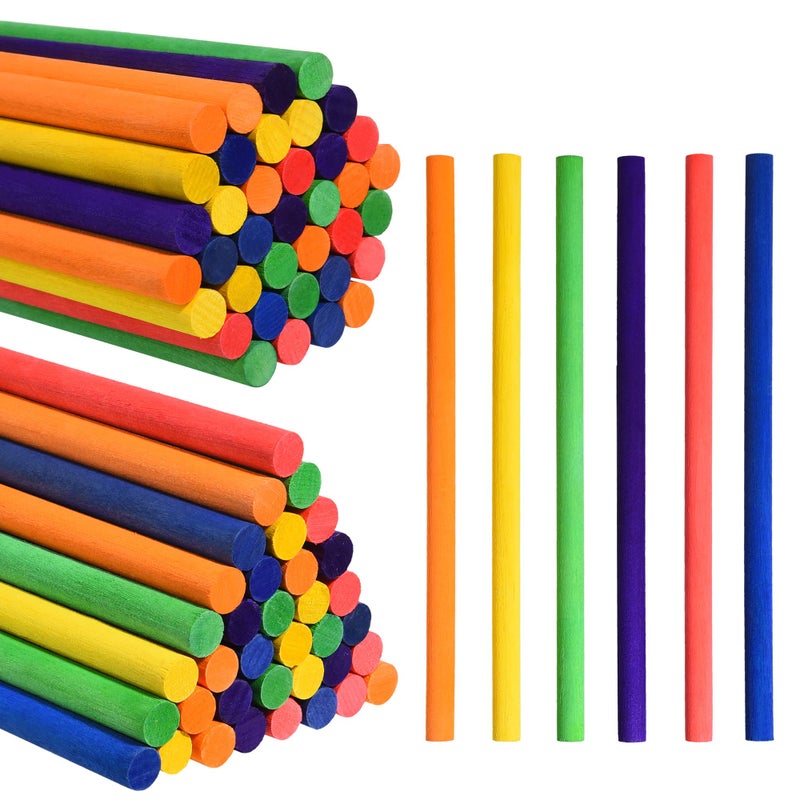 DOMG 60 Pieces Rhythm Sticks for Kids Bulk, 12 Inch Wood Lummi Sticks Music Classroom Percussion Instruments, 6 Colors - Image 1