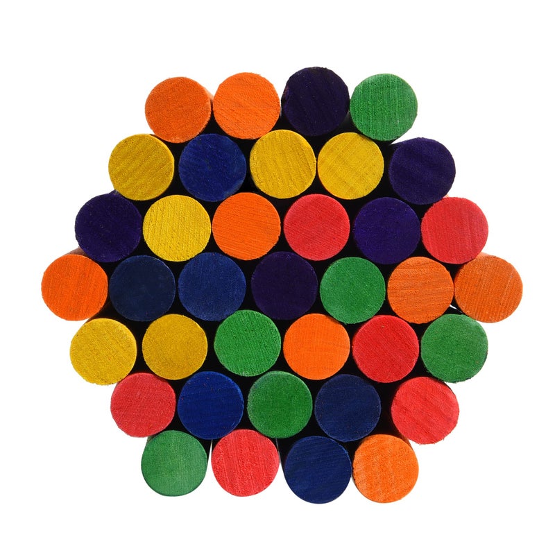 DOMG 60 Pieces Rhythm Sticks for Kids Bulk, 12 Inch Wood Lummi Sticks Music Classroom Percussion Instruments, 6 Colors - Image 2