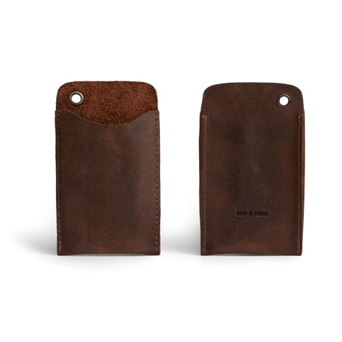 Hide & Drink, EDC Pocket Slip, Multitool Sleeve & Pen Holder for Everyday Use, Camping Accessories, Small Tool Organizer, Full Grain Leather, Handmade, Bourbon Brown - Image 2