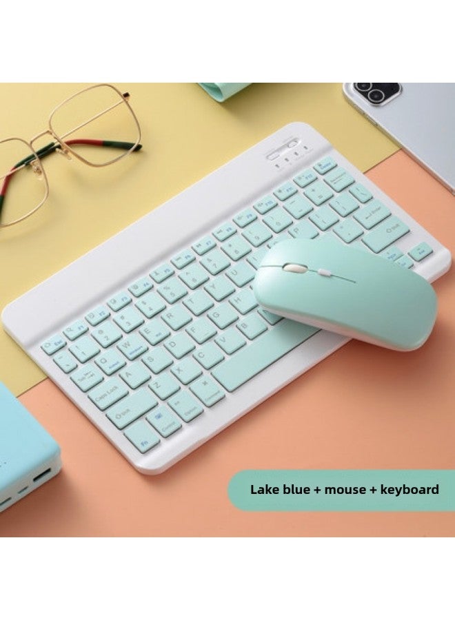 10 Inch Bluetooth Keyboard For Ipad Keyboard And Mouse Suit Apple Android Phone Universal Tablet Bluetooth Keyboard-Color:Backlit Green Keyboard (10 Inches) - Image 3