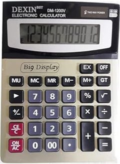Generic Dexin 1200/Solar & Stones/Extra Clear Display/Big Numbers/Strong Metal Body / 12 No. / Dexin DM-1200V Electronic Calculator 