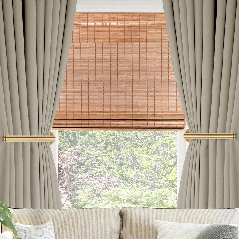 Yagoo 2 Pcs Adhesive Curtain Holdbacksï¼ŒScrew-in Curtain Tie Backs Curtain Holders Tiebacks Curtain Hooks for Wall Mounted Curtain Pull Backs for Home Decor Drapes (2, Gold) - Image 2