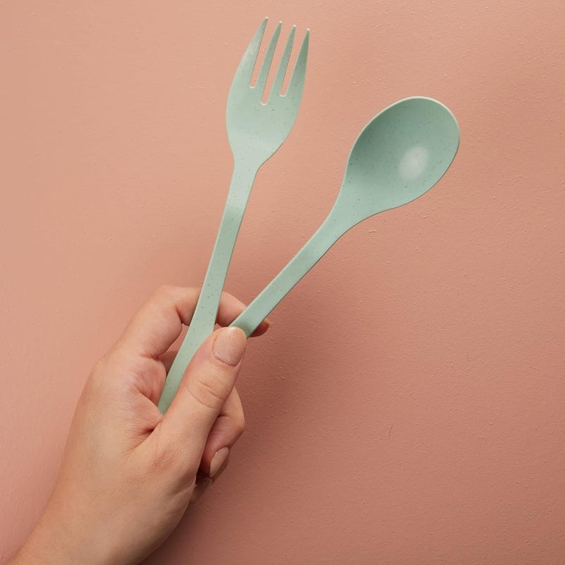 Knork Eco Fork Bamboo Plant Based Cutlery Reusable Flatware Set 12 Piece Knork fork Mint - Image 4