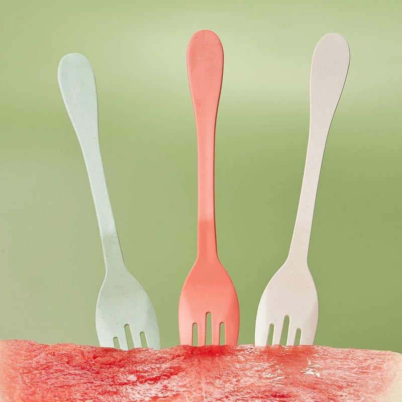 Knork Eco Fork Bamboo Plant Based Cutlery Reusable Flatware Set 12 Piece Knork fork Mint - Image 5
