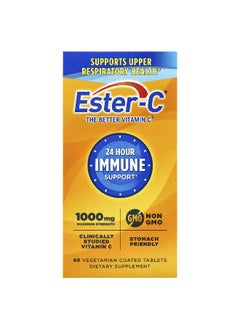 Ester - C EsterC, 24 Hour Immune Support, 1,000 mg, 60 Vegetarian Coated Tablets  - Image 1