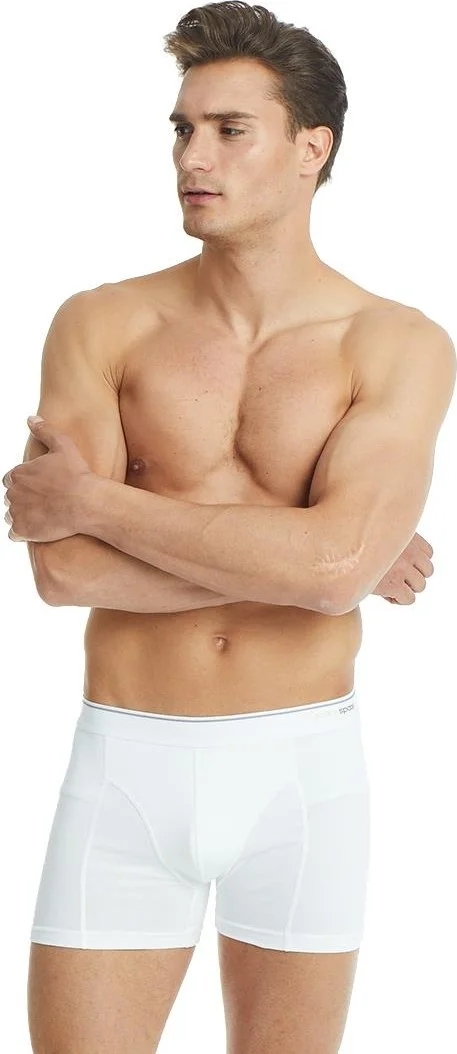 بلاك سباد Men's White Boxer Cotton 3-Pack 9673