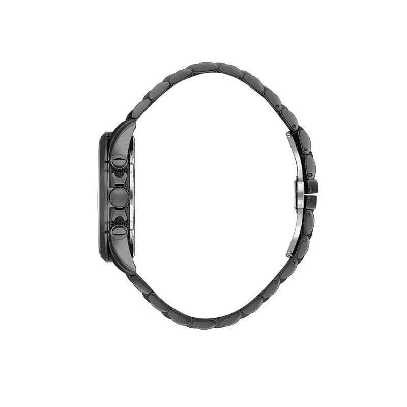 Bigotti Quotidiano Black Stainless Steel Watch for Men BG.1.10691-5 - Grey Sunray Dial, 42mm Case, Japanese Quartz, Day-Date Display, 50M Water Resistant, Mineral Glass - Image 2