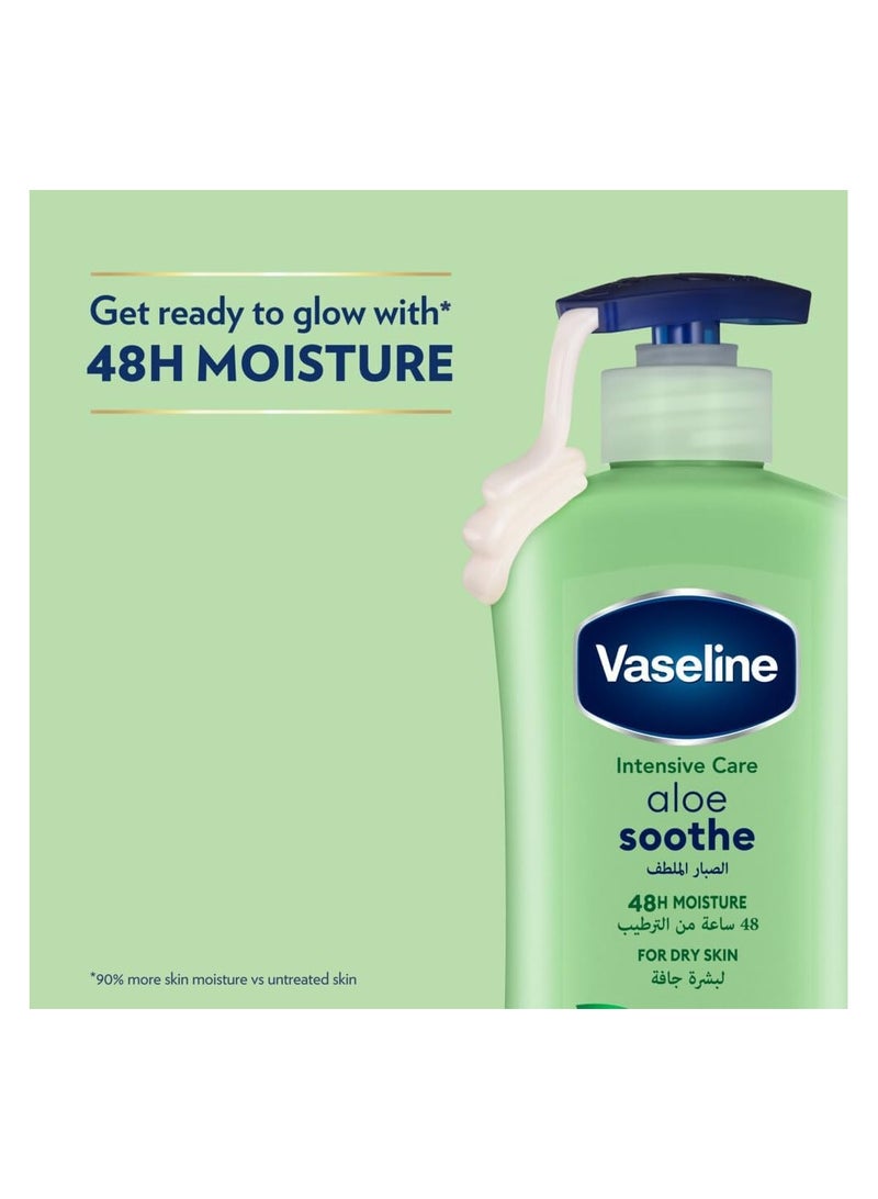 Vaseline Aloe Soothe Body Lotion For Dry Skin 400ml Pack of 2 - Image 2