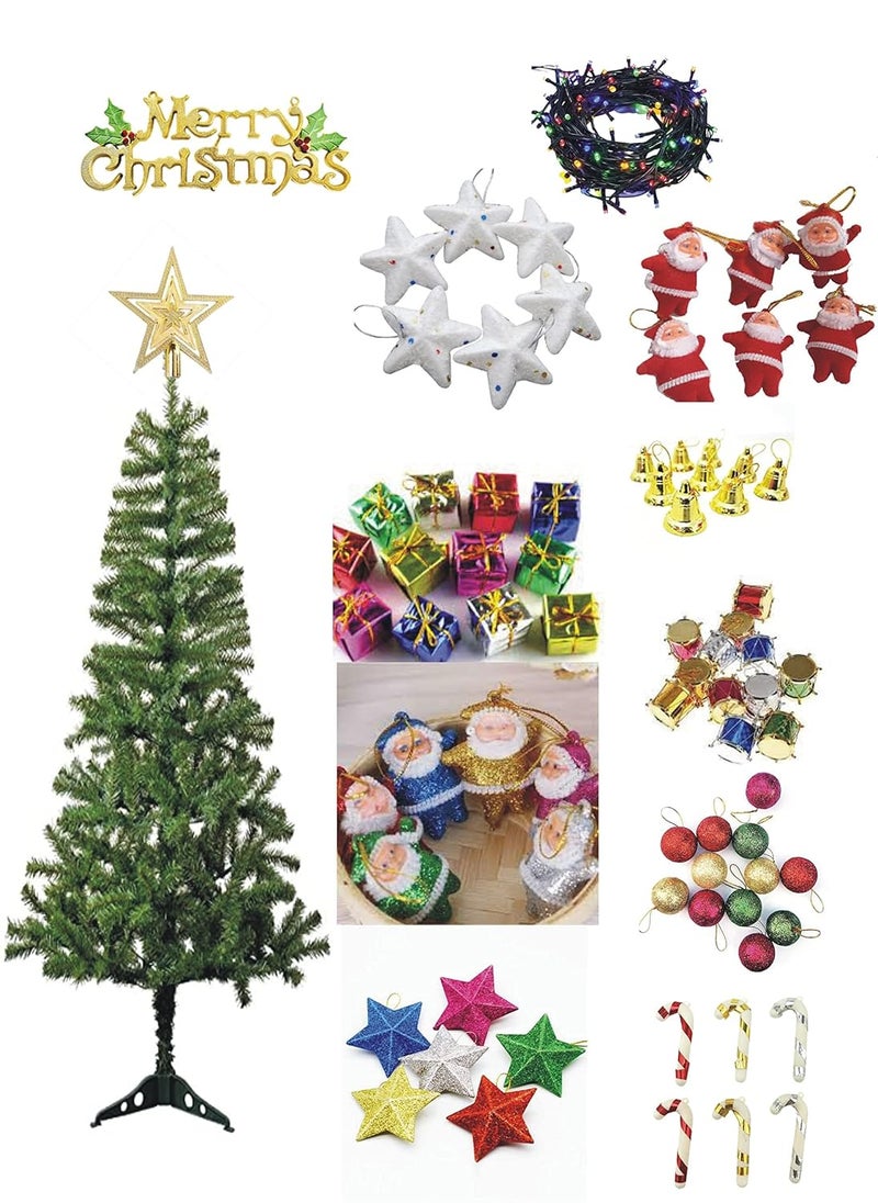 Lazybeee LAZYBEEE 5 ft Tree with 100 pcs Decoration Christmas Ornaments Christmas for Decoration Easy Christmas Tree Easy Storage  - Image 1