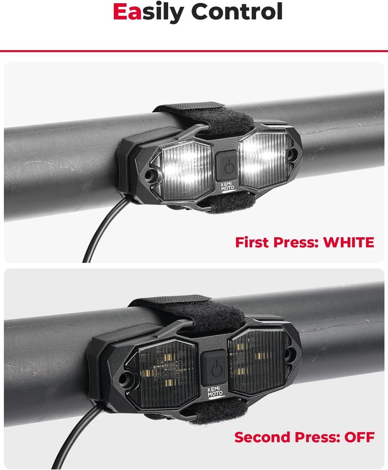 kemimoto Universal Dome Light Cab LED Light, White Bright Waterproof Solid UTV Roll Cage Light SXS Light Bar, Compatible with Golf Cart Vehicle RV Truck Tractor Polaris RZR Ranger Can Am Maverick X3 Wide use compliant quality - Image 3