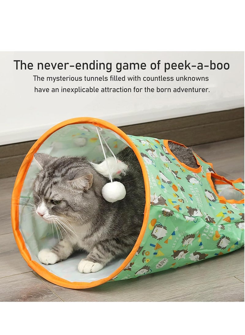 Indoor cat tunnel bag with plush ball interactive toy - pzsku/Z47D64EF63C9C16408A17Z/45/_/1716167770/f006ee16-d576-4485-b22f-a65cdbbb4907