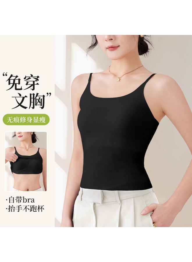 Fenton women's Round Neck Wide Strap Camisole - Wear Alone Or Layer, Side Coverage, Essential Basic Top - Image 2