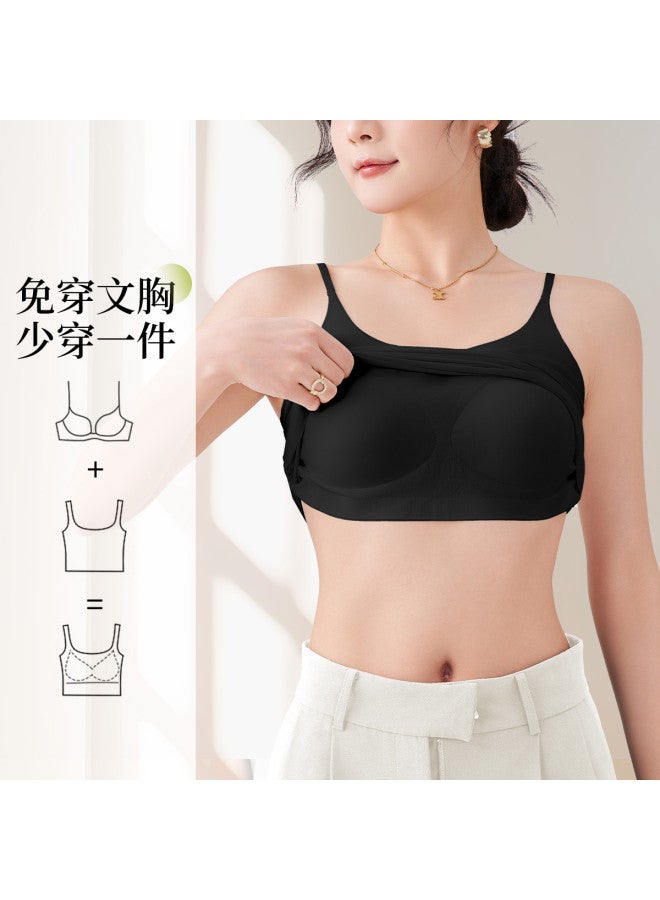 Fenton women's Round Neck Wide Strap Camisole - Wear Alone Or Layer, Side Coverage, Essential Basic Top - Image 3