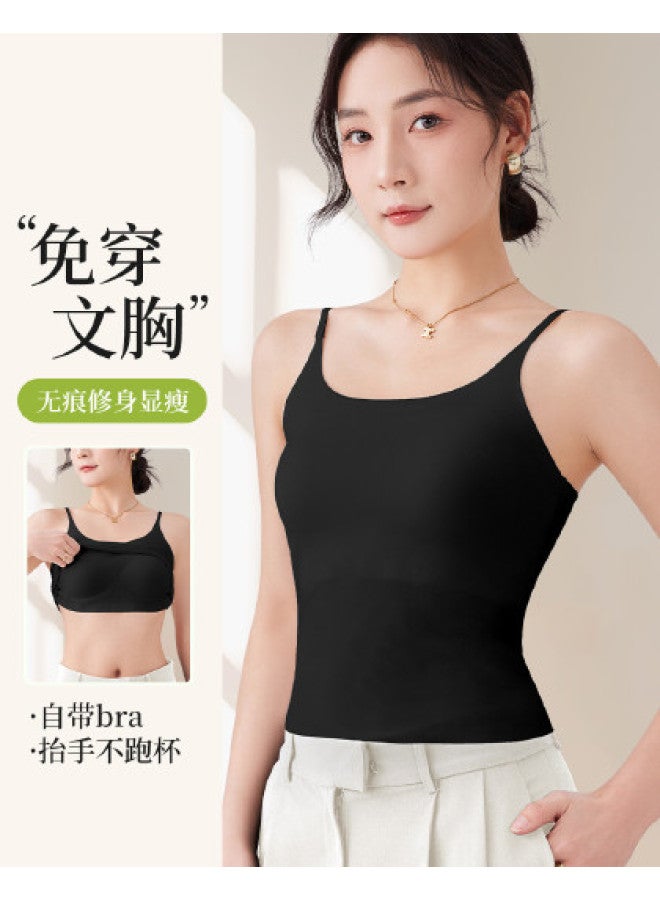 Fenton women's Round Neck Wide Strap Camisole - Wear Alone Or Layer, Side Coverage, Essential Basic Top - Image 1