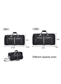 Mike Music Duffle Bag with Shoes Compartment and Adjustable Strap,Foldable Travel Duffel Bags for Men Women,Waterproof Duffel Bags (85L)  - Image 2
