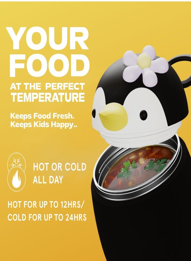 أسوبو حافظة طعام معزولة للأطفال من أسوبو بيستي فودي - حافظة غداء بشخصيات كرتونية لطيفة للأطفال، مصنوعة من الفولاذ المقاوم للصدأ الخالي من مادة BPA، مانعة للتسرب ومحكمة الإغلاق بتفريغ الهواء، تحافظ على الطعام ساخنًا أو باردًا، سهلة التنظيف، سعة 16 أونصة - Image 4