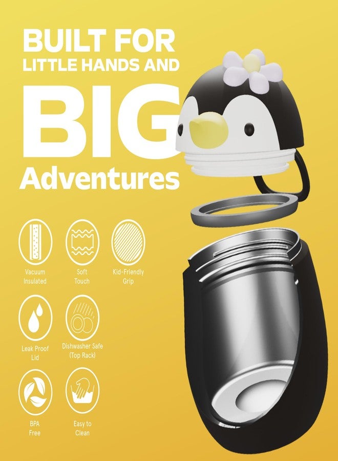 أسوبو حافظة طعام معزولة للأطفال من أسوبو بيستي فودي - حافظة غداء بشخصيات كرتونية لطيفة للأطفال، مصنوعة من الفولاذ المقاوم للصدأ الخالي من مادة BPA، مانعة للتسرب ومحكمة الإغلاق بتفريغ الهواء، تحافظ على الطعام ساخنًا أو باردًا، سهلة التنظيف، سعة 16 أونصة - Image 2