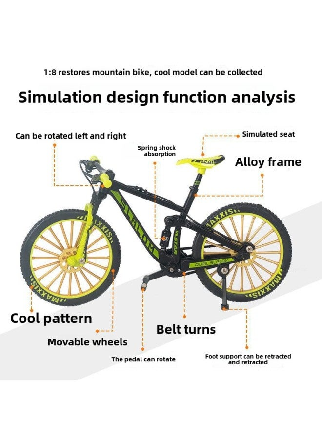Alloy Bicycle Model Simulation Mountain Bike Speed Drop Car Road Bike Bicycle Ornaments Gift Toys Wholesale-Color:【color Box】 Shock Absorbing Mountain Bike Orange Black - Image 5