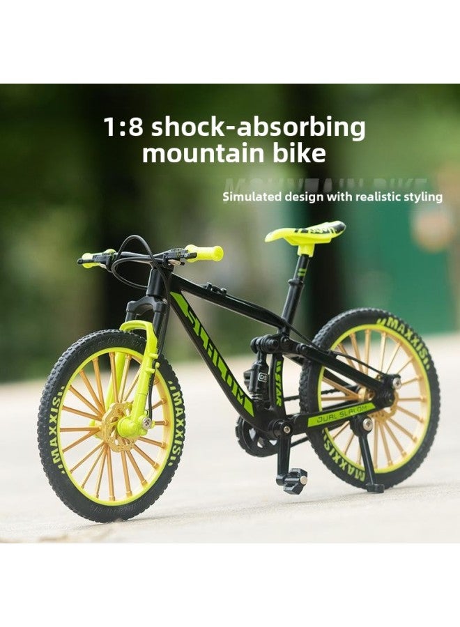 Alloy Bicycle Model Simulation Mountain Bike Speed Drop Car Road Bike Bicycle Ornaments Gift Toys Wholesale-Color:【color Box】 Shock Absorbing Mountain Bike Orange Black - Image 3