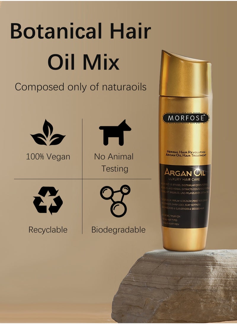MORFOSE - Argan Oil Luxury Hair Care, Hair Growth Essence to Restore Shine & Prevent Split Ends for Dry, Damaged Hair, Effective Unisex Hair Treatment, 100 ml - Image 1