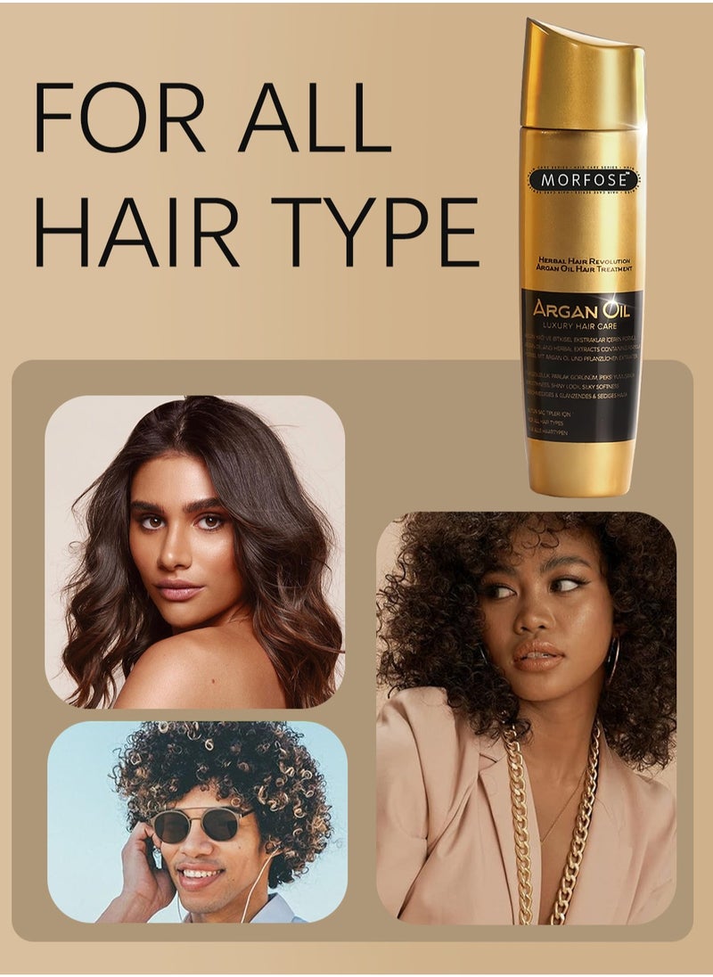 MORFOSE - Argan Oil Luxury Hair Care, Hair Growth Essence to Restore Shine & Prevent Split Ends for Dry, Damaged Hair, Effective Unisex Hair Treatment, 100 ml - Image 1