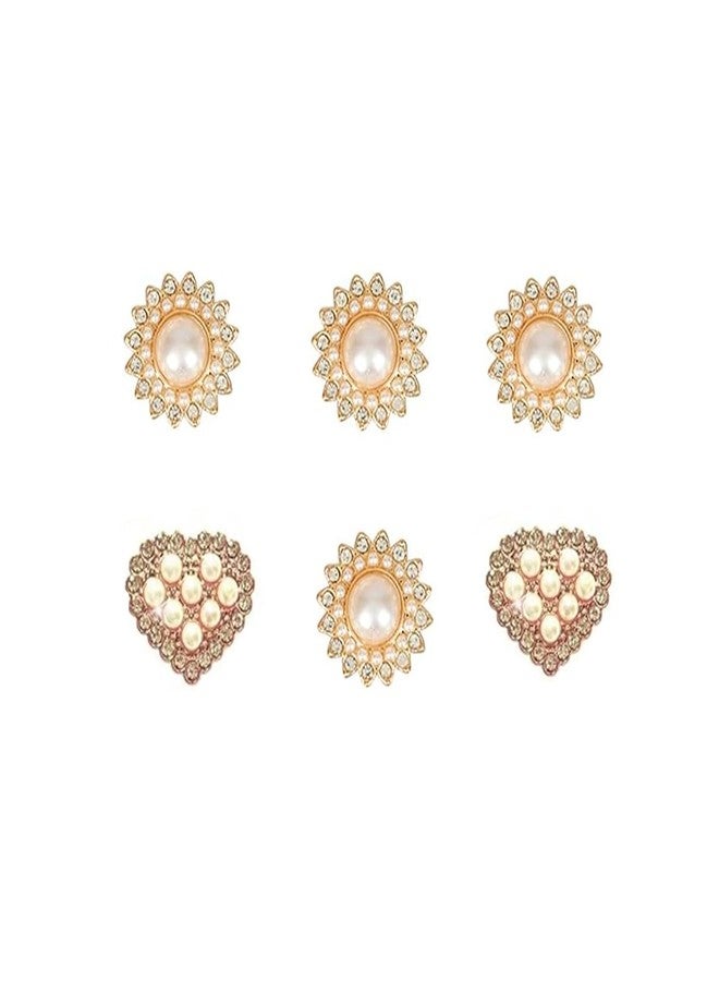 vshougou Bling and Letter Shoe Charms for Clog Decoration,Cute Charms Accessories for Gift, Bling-A, Pearl, No Gemstone - Image 5