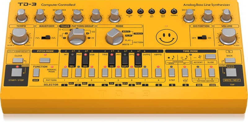 behringer بيهرينجر TD-3-AM سينثسايزر خط الباس التناظري مع VCO و VCF و 16 خطوة تسلسلية وتأثيرات تشويه وسلسلة صوتية 16 صوتاً - Image 1