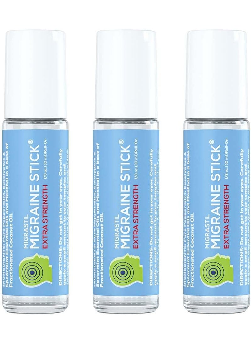 Basic Vigor Basic Vigor Migrastil Extra Strength Migraine Stick Advanced Formula. Strong Aromatherapy Roll On with Menthol and Essential Oils. No Lavender. Made in The USA. 