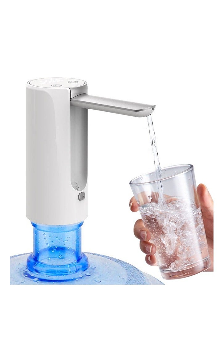 Electric Water Bottle Pump with Foldable Nozzle, LED Display & One-Touch Control, USB Rechargeable Water Dispenser Pump for 2-5 Gallon Bottles  - Image 1