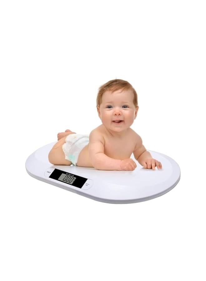 بروماس مقياس رقمي للأطفال، مقياس للرضع يصل وزنه إلى 20 كجم/44 رطل، شاشة عرض LCD لميزان الأطفال حديثي الولادة، مقياس رقمي دقيق للأطفال الرضع حديثي الولادة والجرو والقطط - Image 1