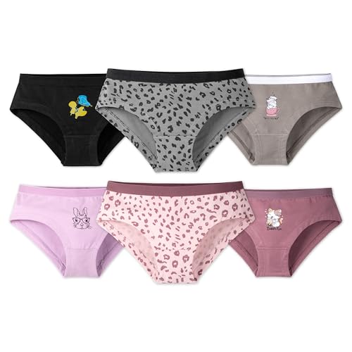 ARIEL Girls Cotton Printed Panties/Briefs (Pack of 6) (pantySLEEPYGUM-5-6-years) - Image 1