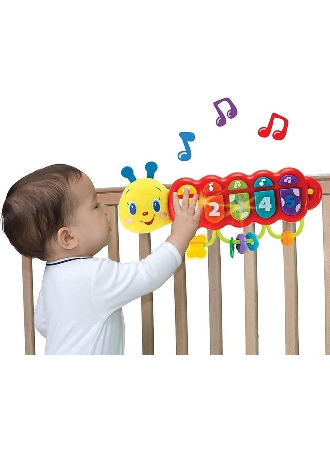 KiddoLab Lira Baby, W/Lights & Music, Spinner & Rings, Musical Caterpillar, Musical Baby Toys 3 Plus Months, Baby Caterpillar Toy, Baby Toy Caterpillar, Caterpillar Stuffed Animal Soft Head For Babies  - Image 1