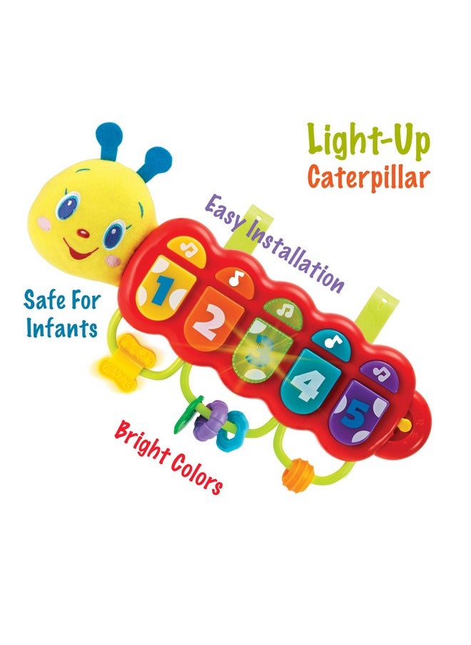 KiddoLab Lira Baby, W/Lights & Music, Spinner & Rings, Musical Caterpillar, Musical Baby Toys 3 Plus Months, Baby Caterpillar Toy, Baby Toy Caterpillar, Caterpillar Stuffed Animal Soft Head For Babies  - Image 4