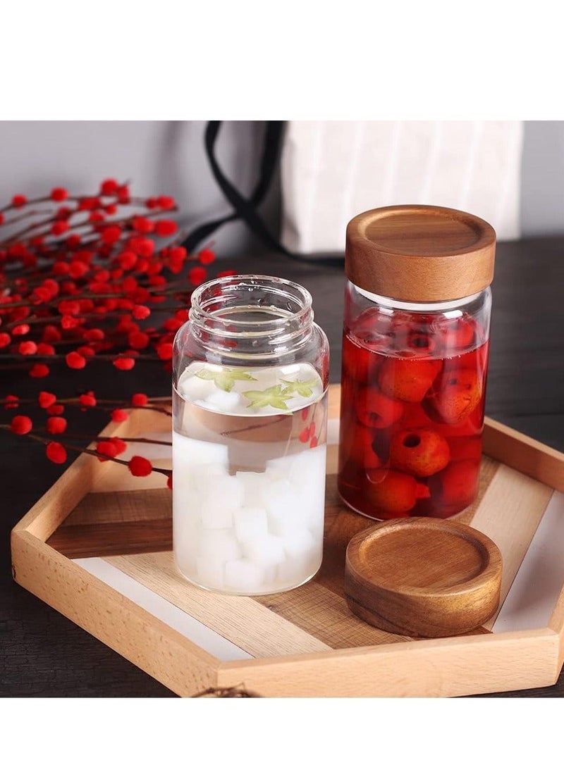 Generic - Glass Storage Jars with Lid, 20 OZ Kitchen Food Storage Jar, Glass Food Canisters for Candy, Cookie, Rice, Coffee Beans, Snacks, Spices, 2Pcs - Image 1