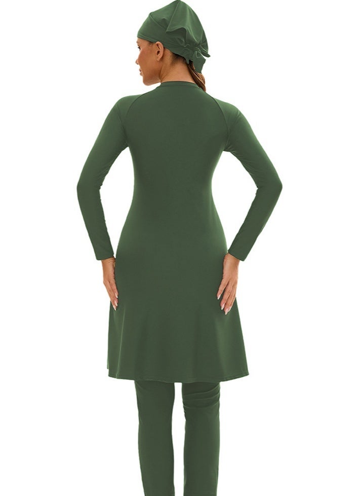 Al Aoyama Modest Muslim Swimwear for Women - Full Coverage Long Sleeve Burkini with swimming cap, Islamic Bathing Suit for Beach Pool Swimming - Image 3