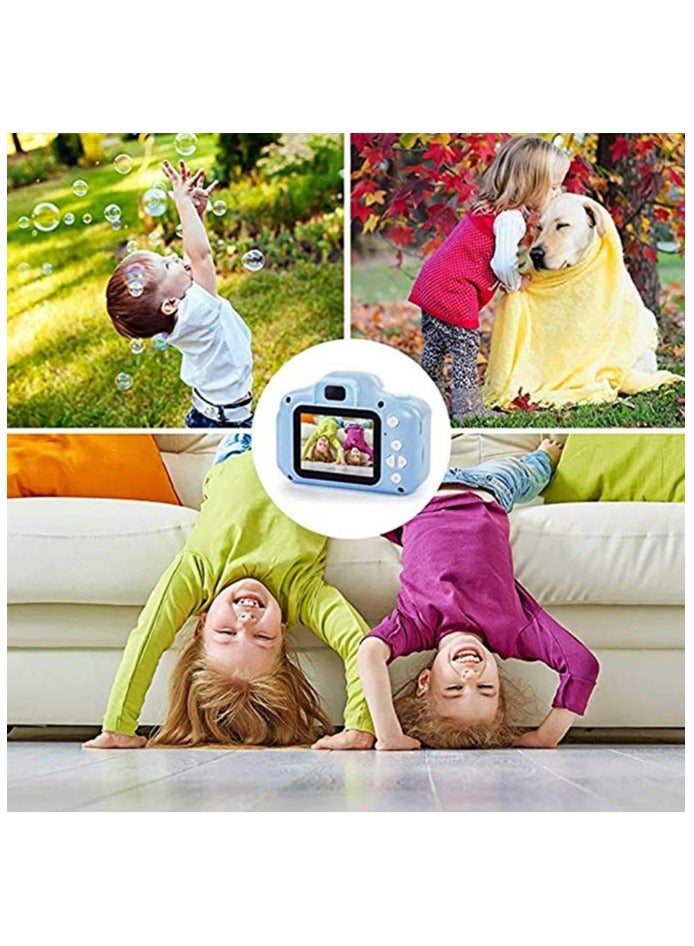 Toy Digital Camera for Kids With 32 GB Memory Card And Card Reader (Blue) , Gifts for Child Boys Girls, Mini Rechargeable, Shockproof Digital Camera for Kids - Image 5