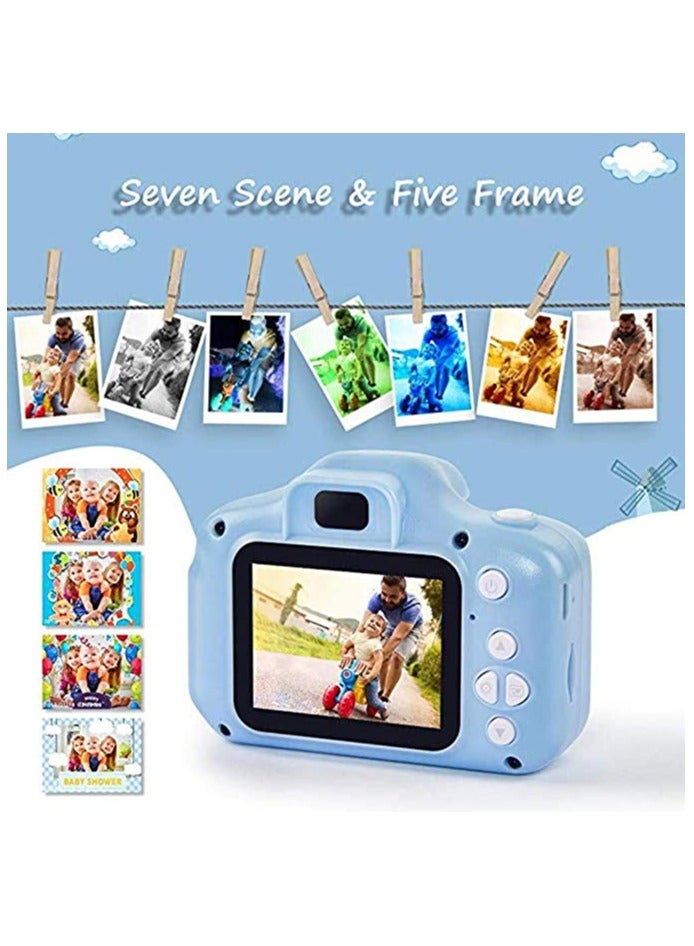 Toy Digital Camera for Kids With 32 GB Memory Card And Card Reader (Blue) , Gifts for Child Boys Girls, Mini Rechargeable, Shockproof Digital Camera for Kids - Image 4