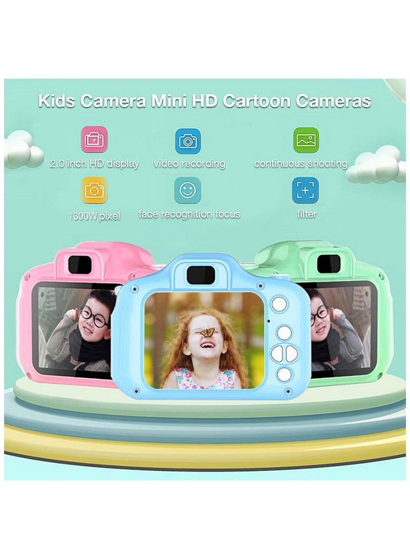 Toy Digital Camera for Kids With 32 GB Memory Card And Card Reader (Blue) , Gifts for Child Boys Girls, Mini Rechargeable, Shockproof Digital Camera for Kids - Image 3