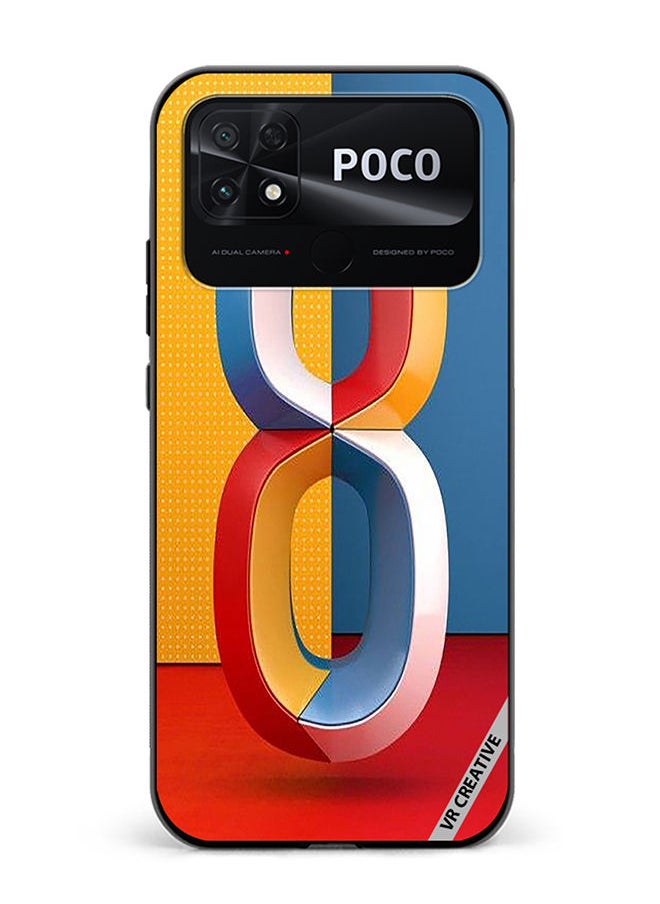 VR CREATIVE - Protective Case Cover For Xiaomi Poco C40 Number 8 Design Multicolour - Image 1