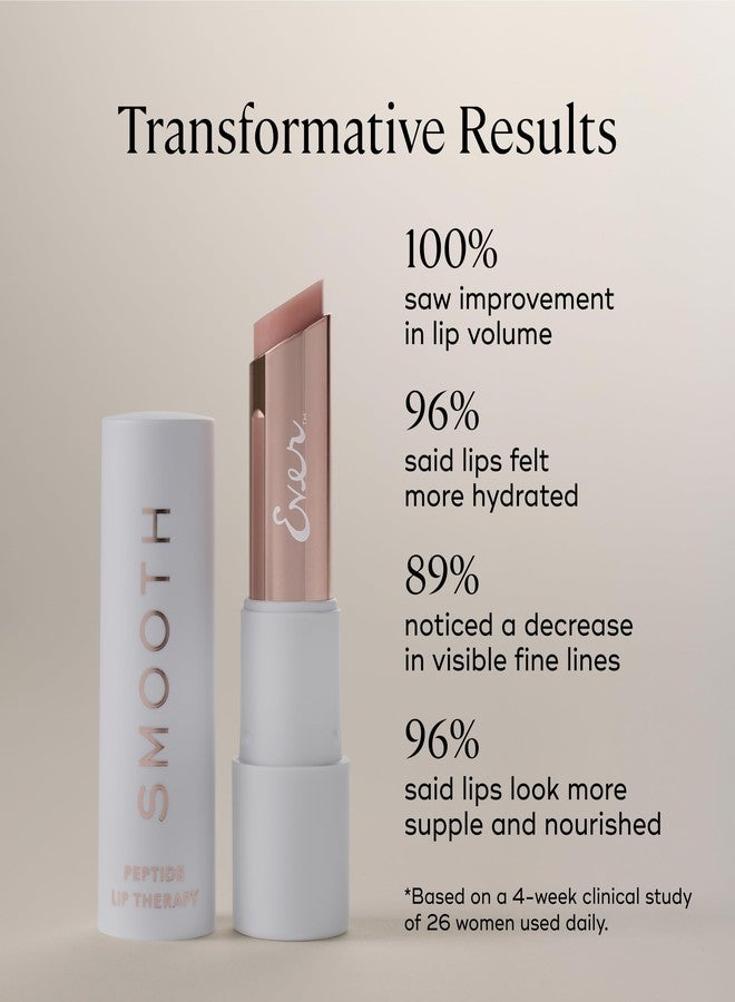 بلسم إيفر سموث للعناية بالشفاه بالكولاجين والببتيدات - بتلة ناعمة بلون وردي محايد، زيت جوز الهند، زيت الأرغان، زيت الكاميليا، الببتيدات وزبدة الشيا، نباتي وخالٍ من القسوة على الحيوانات - Image 3