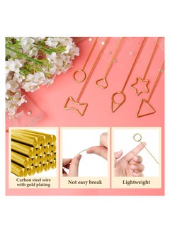 Excefore Metal Floral Place Card Holder, 12inch Inch Table Number Holders Flower Pick Clips for Floral Arrangement, Wire Floral Picks Metal Floral Place Card Holder Photo Memo Holder Pick, 50 Pieces  - Image 3