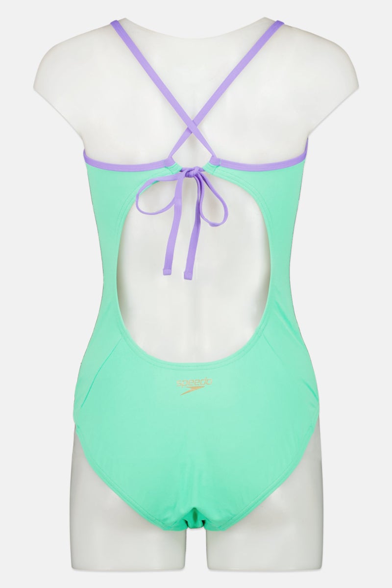 speedo Women Non Padded Solid One Piece, Multicolor - Image 2