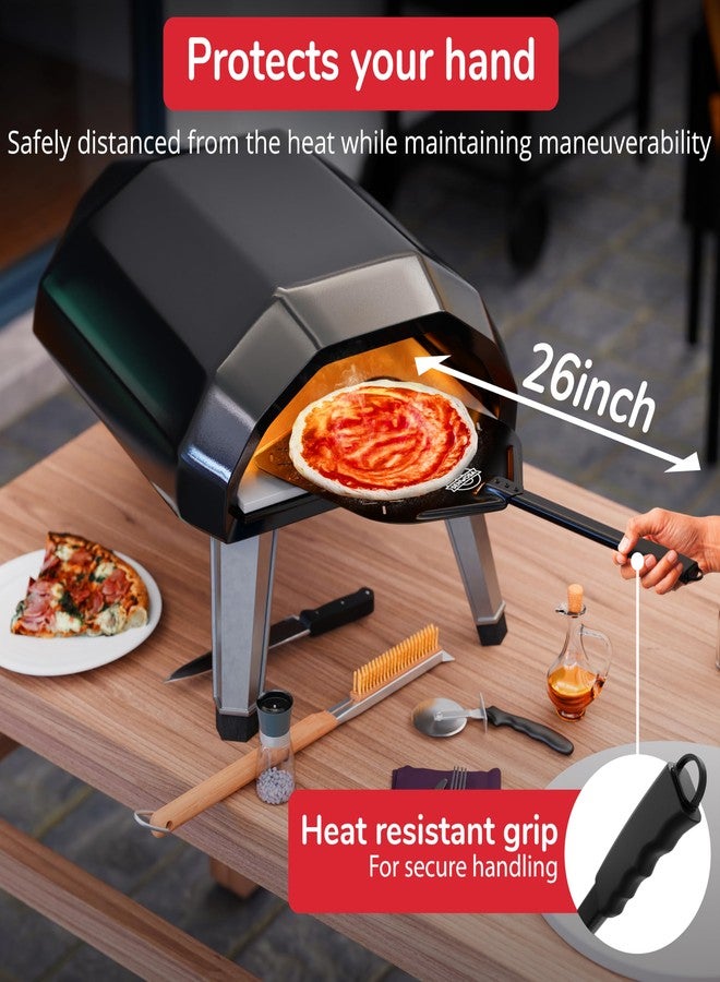 Senwosa Non-stick Pizza Peel 12 inch - Excellent Slide-Off & Easy Cleanup - Perforated Metal Base with Safe Ceramic Coating - Image 3