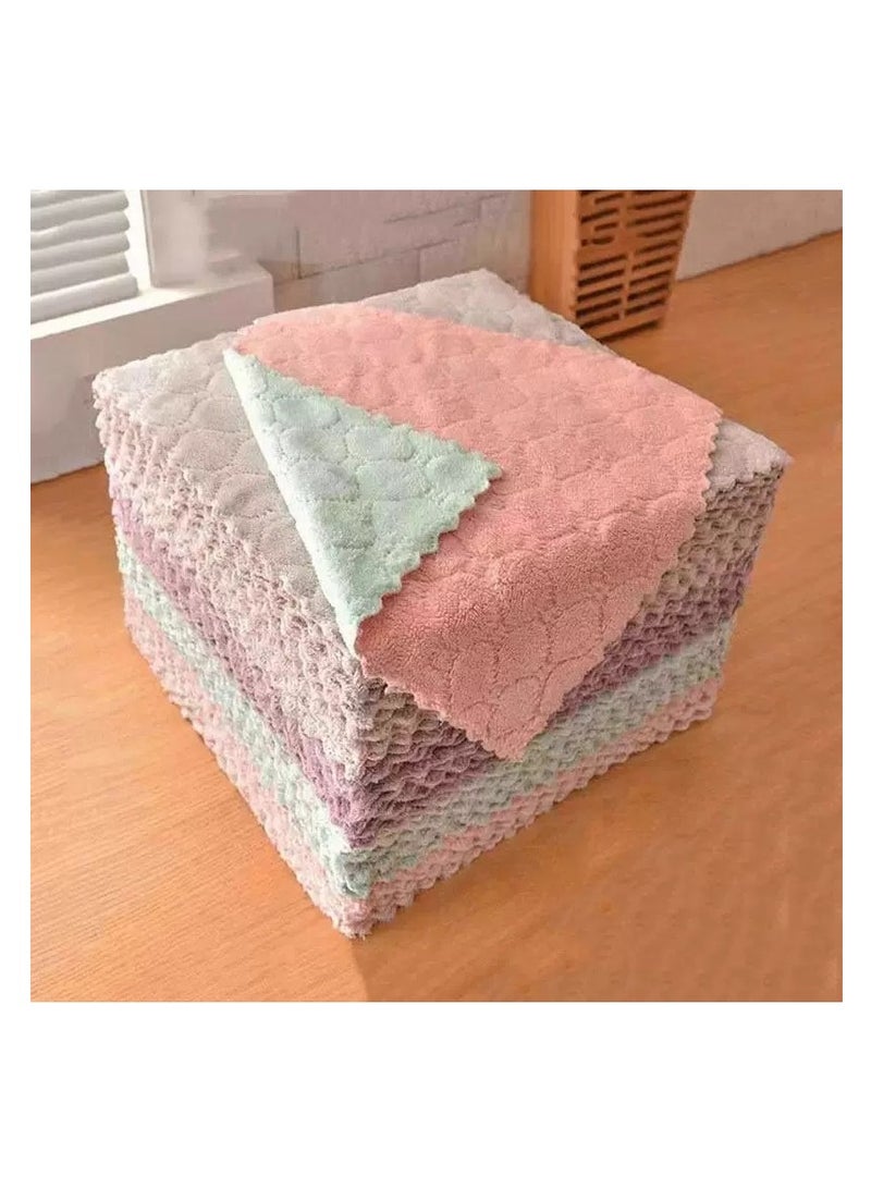 مناشف مطبخ من الألياف الدقيقة (مايكروفايبر) لغسل الأطباق، مقاس 25 × 25 سم. - Image 2
