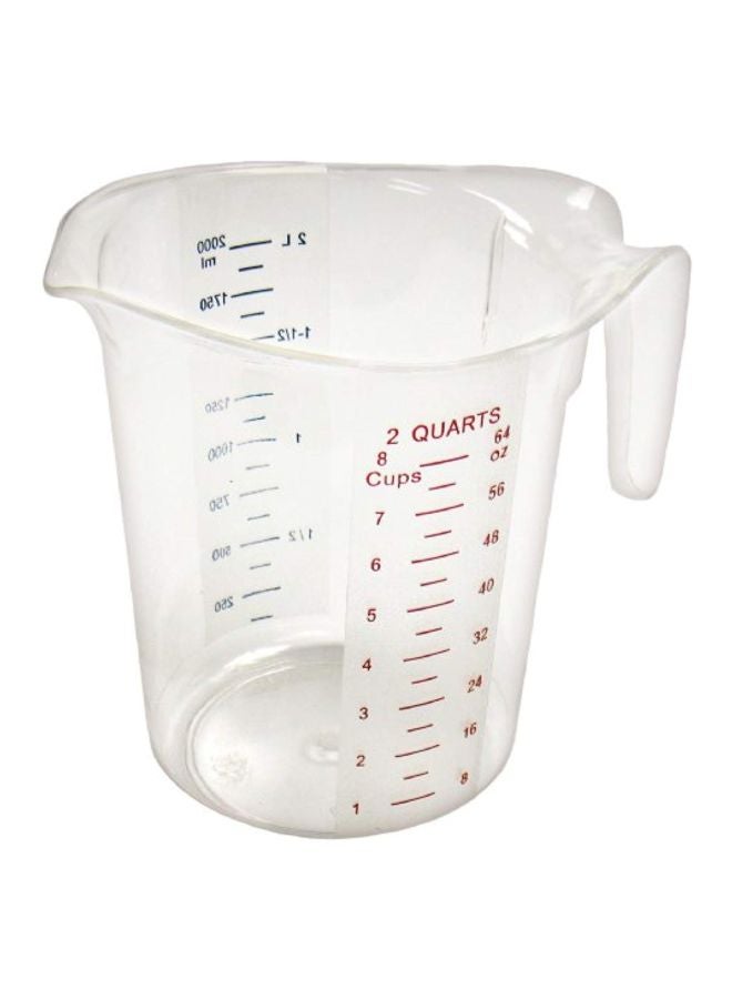 Winco PMCP-200 Measuring Cup, Polycarbonate, 2-Quart, Clear