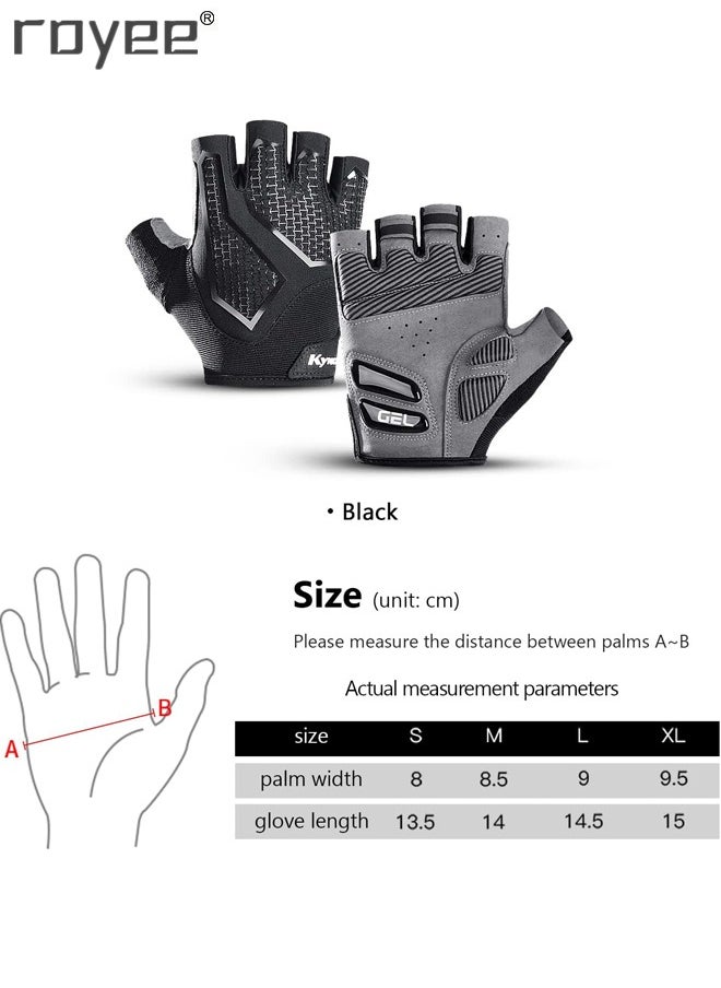 Royee - Summer Cycling Gloves Bike Gloves for Men and Women, Breathable Half Finger Mountain Bike Gloves, Liquid Silica Gel Pad Anti-Slip and Shock-Absorbing Bicycle Gloves - Image 1