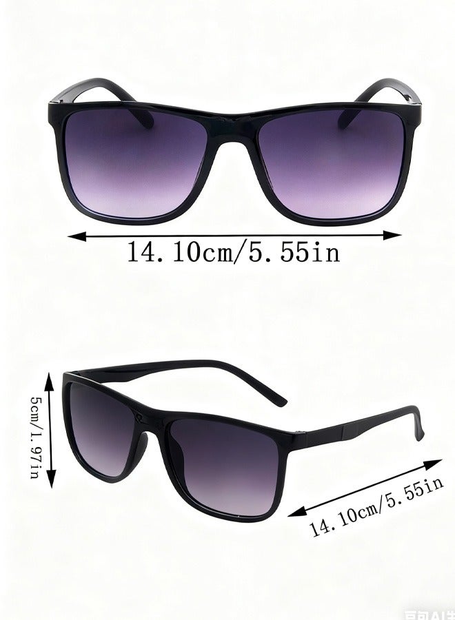 Trendy Retro Black Sunglasses for Women Men,  UV Protection Fashionable Sun Glasses - Image 2